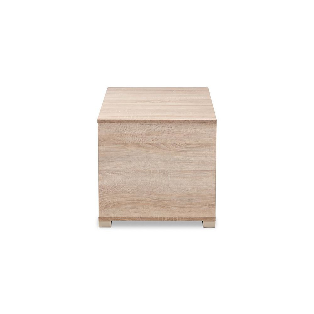 Oak Finished 2-Door Wood Cat Litter Box Cover House. Picture 4