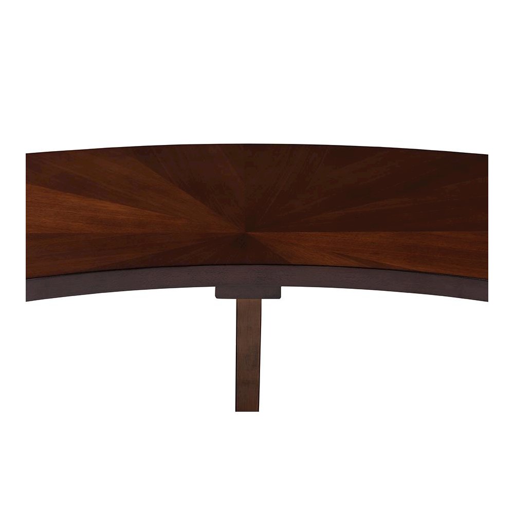 Baxton Studio Berlin Mid-Century Modern Walnut Finished Wood Curved Dining Bench. Picture 3