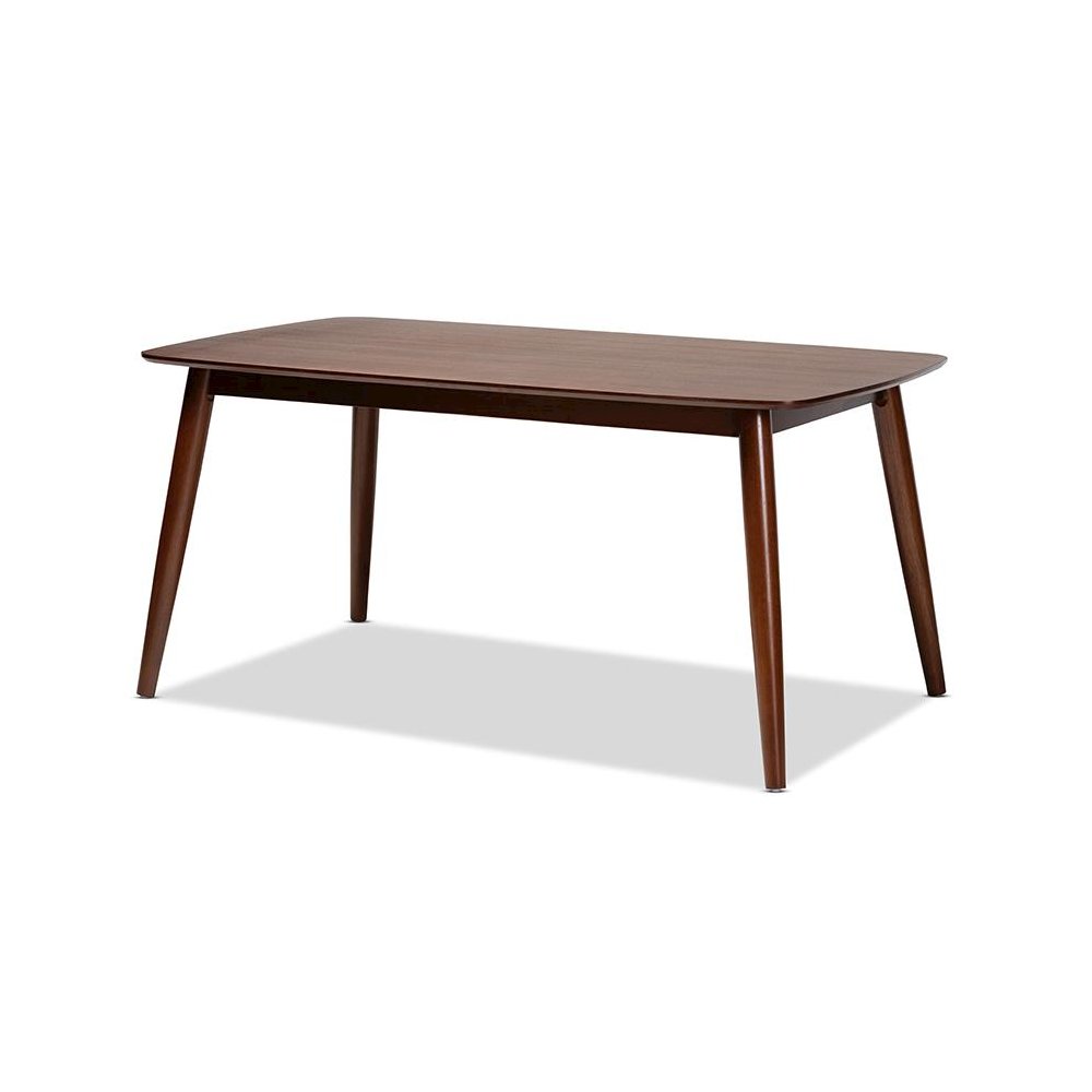 Light Gray Fabric Upholstered Walnut Finished Wood 5-Piece Dining Set. Picture 2