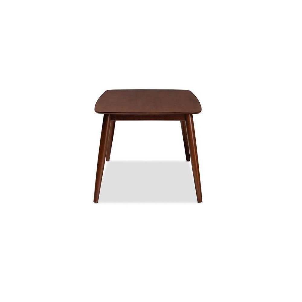 Baxton Studio Edna Mid-Century Modern Walnut Finished Wood Dining Table. Picture 3