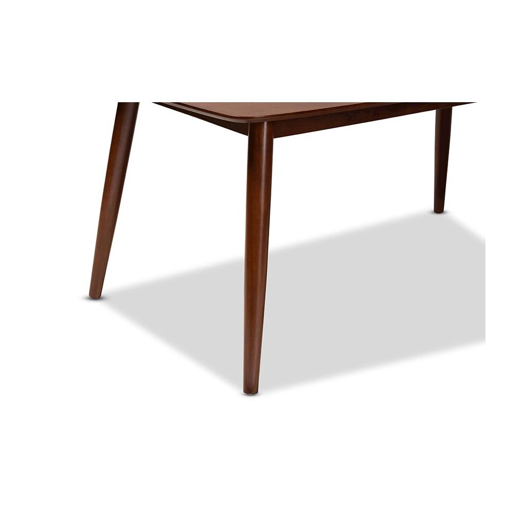 Baxton Studio Edna Mid-Century Modern Walnut Finished Wood Dining Table. Picture 5