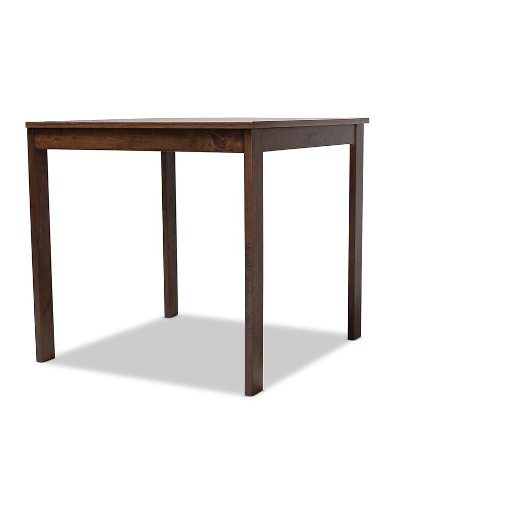 Beige Fabric Upholstered Dark Walnut-Finished 5-Piece Wood Dining Set. Picture 3