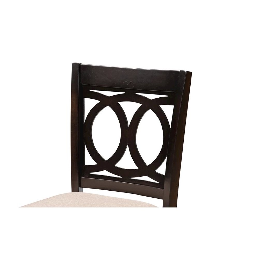 Espresso Brown Finished Wood 2-Piece Counter Height Pub Chair Set. Picture 4