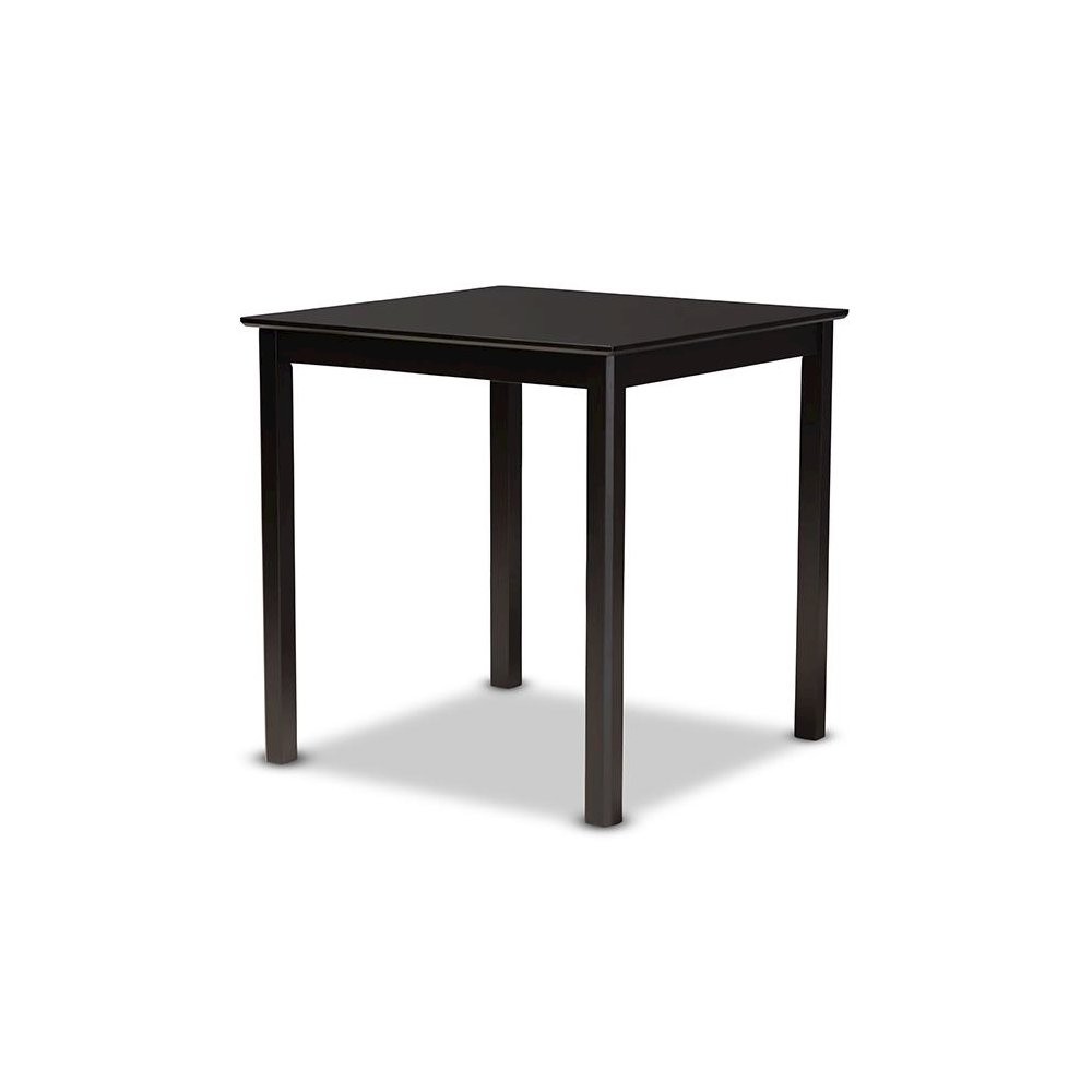 Gray Fabric Upholstered Espresso Brown Finished 5-Piece Wood Pub Set. Picture 2
