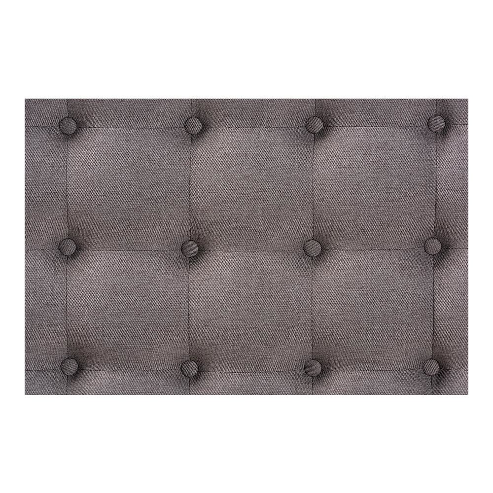 Grey Fabric Upholstered Walnut Finished Cocktail Ottoman. Picture 3