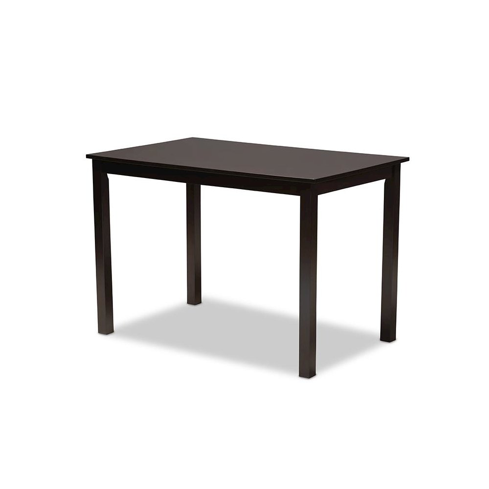 Grey Fabric Upholstered Espresso Brown Finished 5-Piece Wood Dining Set. Picture 2