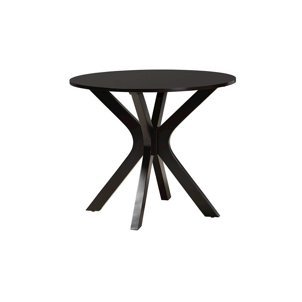 Jessie Modern Sand Fabric and Dark Brown Finished Wood 5-Piece Dining Set. Picture 3