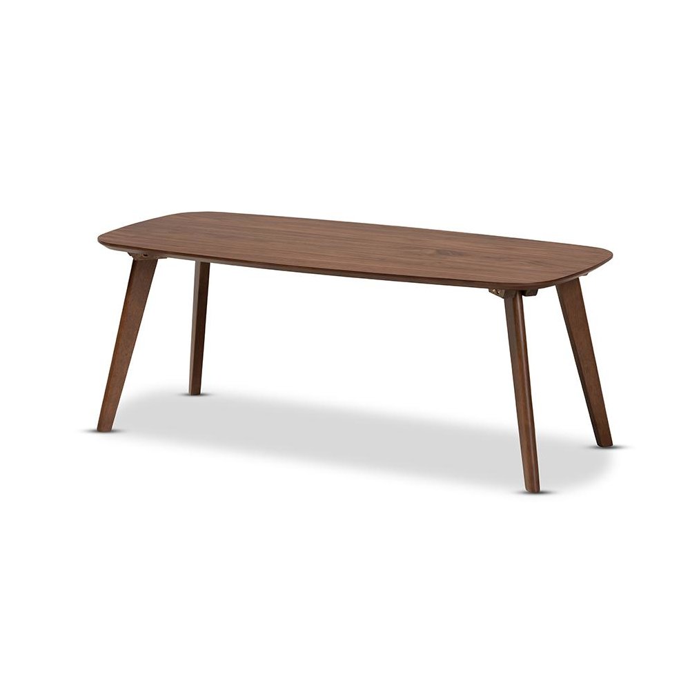 Baxton Studio Dahlia Mid-Century Modern Walnut Finished Coffee Table. Picture 1