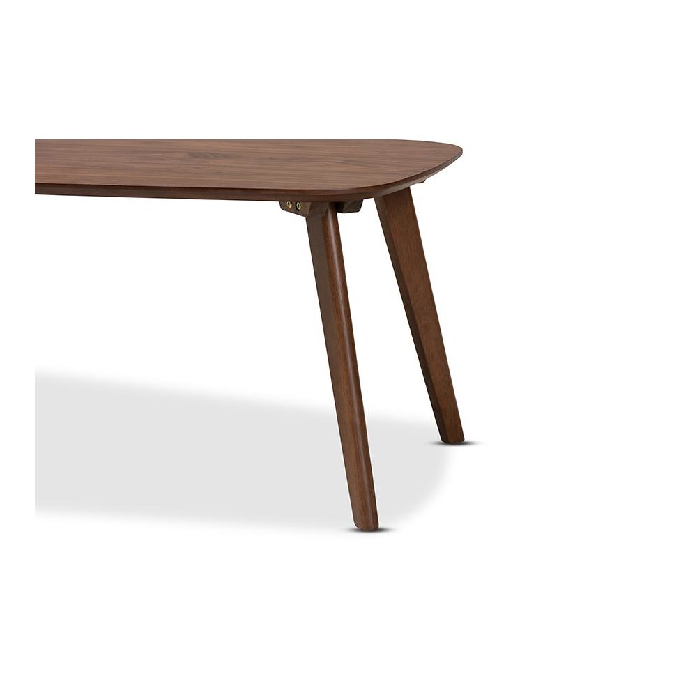 Baxton Studio Dahlia Mid-Century Modern Walnut Finished Coffee Table. Picture 4