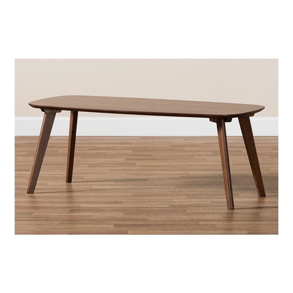 Baxton Studio Dahlia Mid-Century Modern Walnut Finished Coffee Table. Picture 6