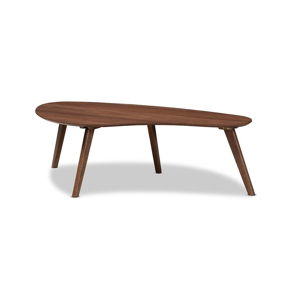 Baxton Studio Scarlette Mid-Century Modern Walnut Finished Coffee Table. Picture 1