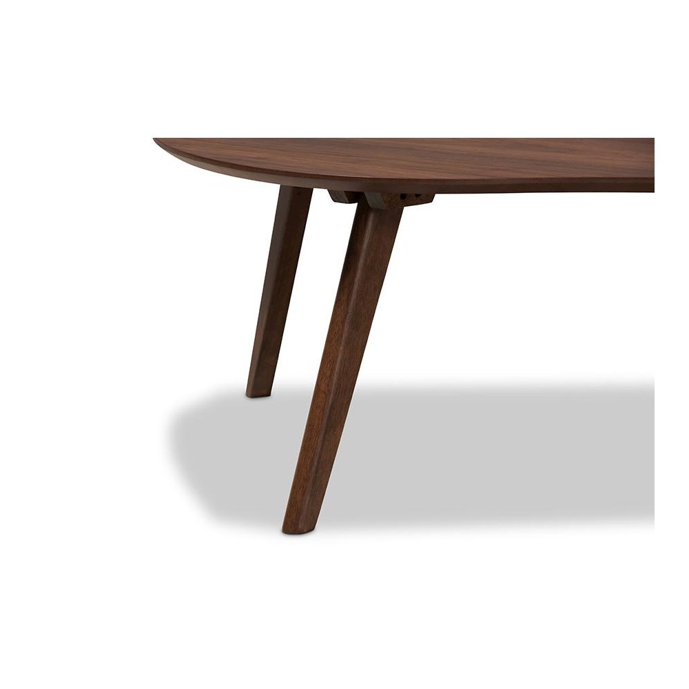Baxton Studio Scarlette Mid-Century Modern Walnut Finished Coffee Table. Picture 5