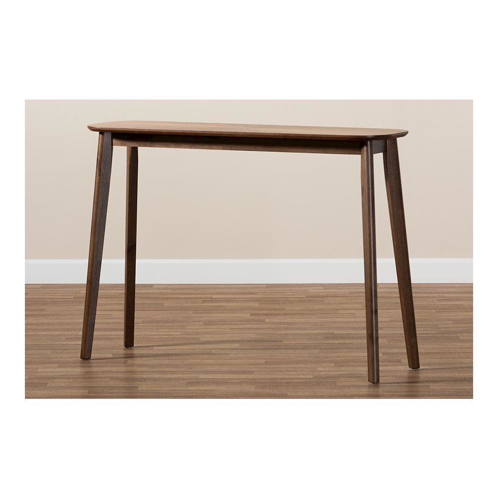 Baxton Studio Wendy Mid-Century Modern Walnut Finished Wood Console Table. Picture 6