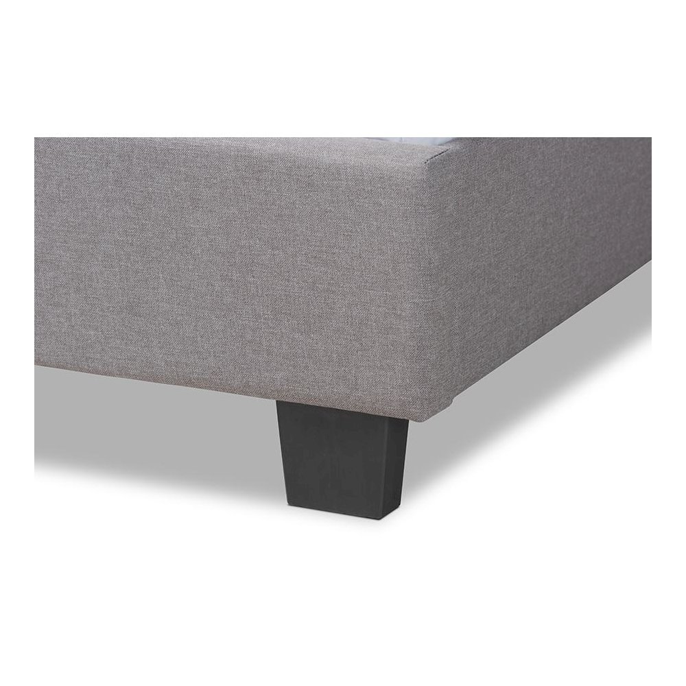 Baxton Studio Ansa Modern and Contemporary Grey Fabric Upholstered Twin Size Bed. Picture 5