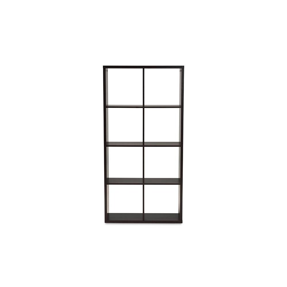 Dark Brown Finished 8-Cube Multipurpose Storage Shelf. Picture 2