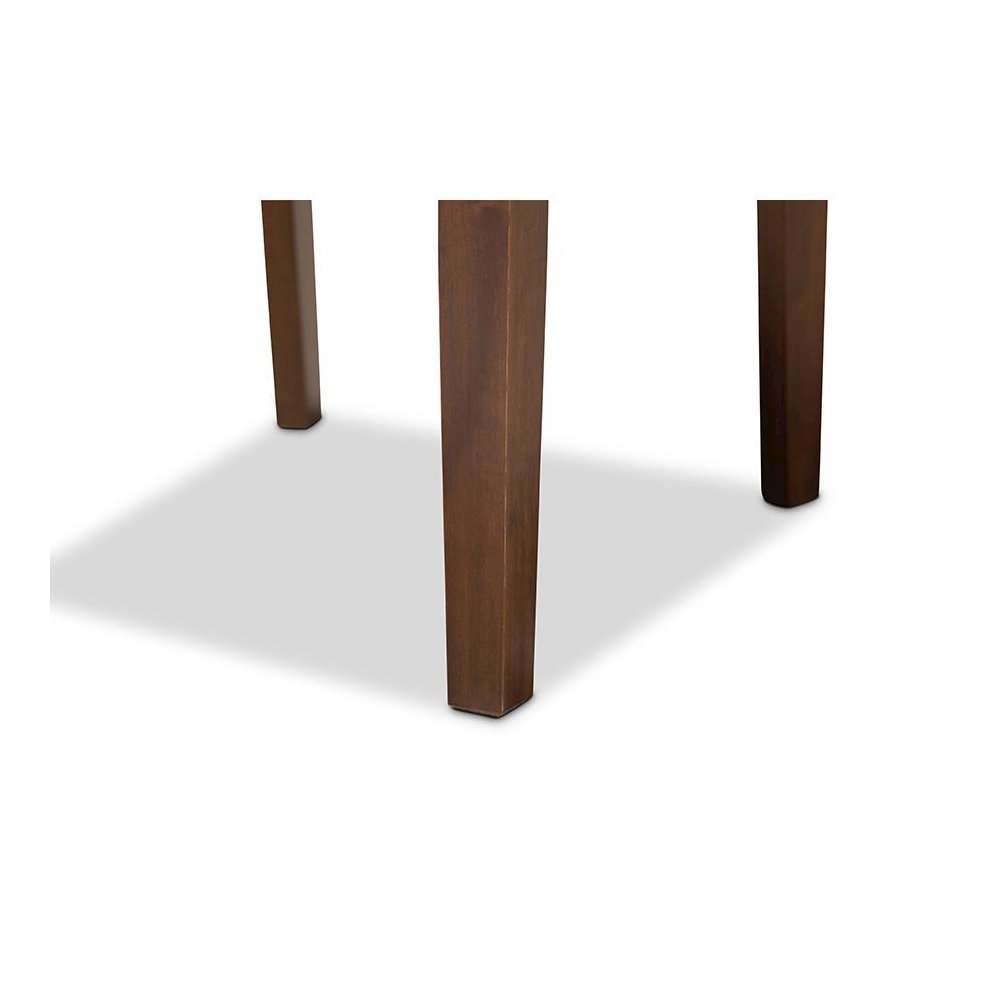 Grey Fabric Upholstered Walnut Brown Finished 4-Piece Wood Dining Chair Set Set. Picture 3