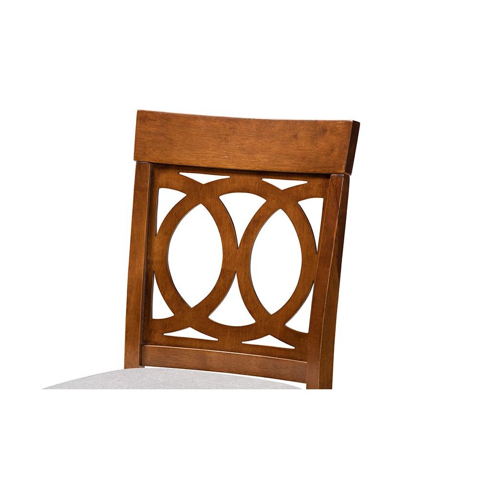 Walnut Brown Finished Wood 2-Piece Counter Height Pub Chair Set. Picture 4