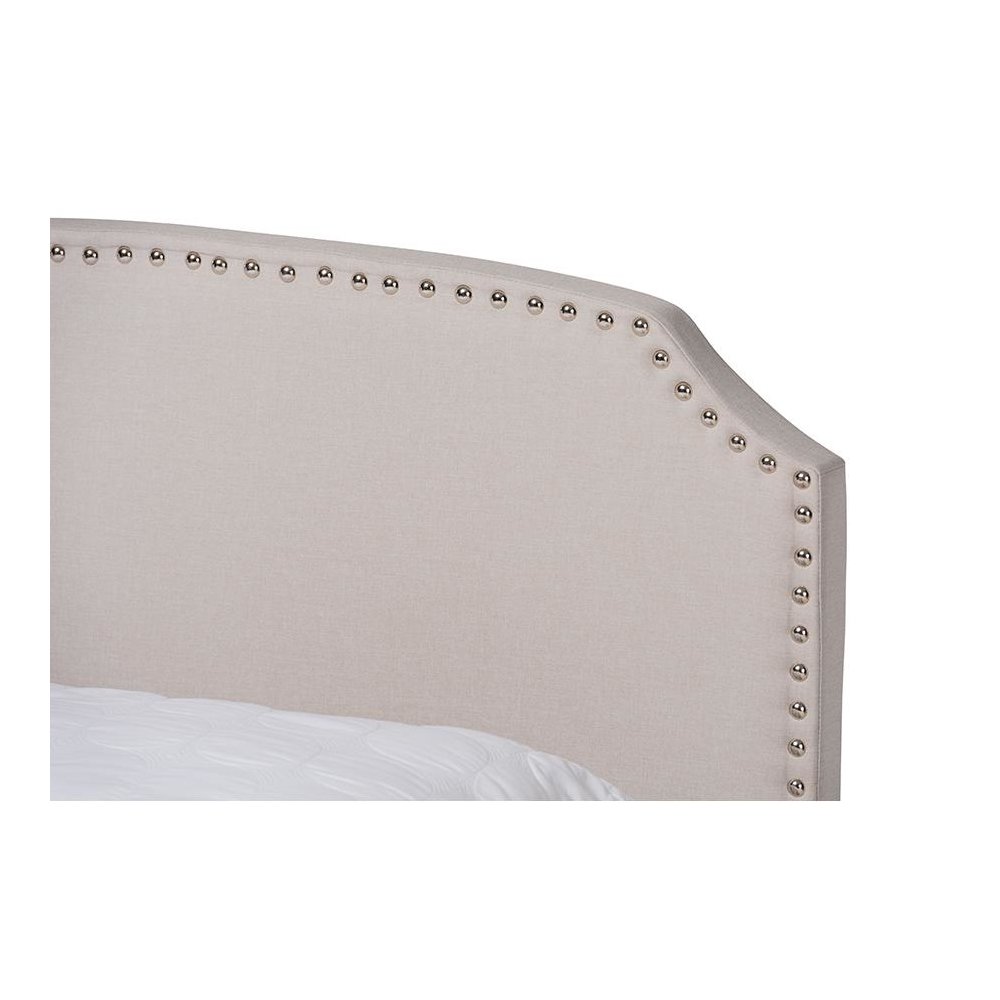 Larese Beige Fabric Upholstered 2-Drawer Queen Size Platform Storage Bed. Picture 6