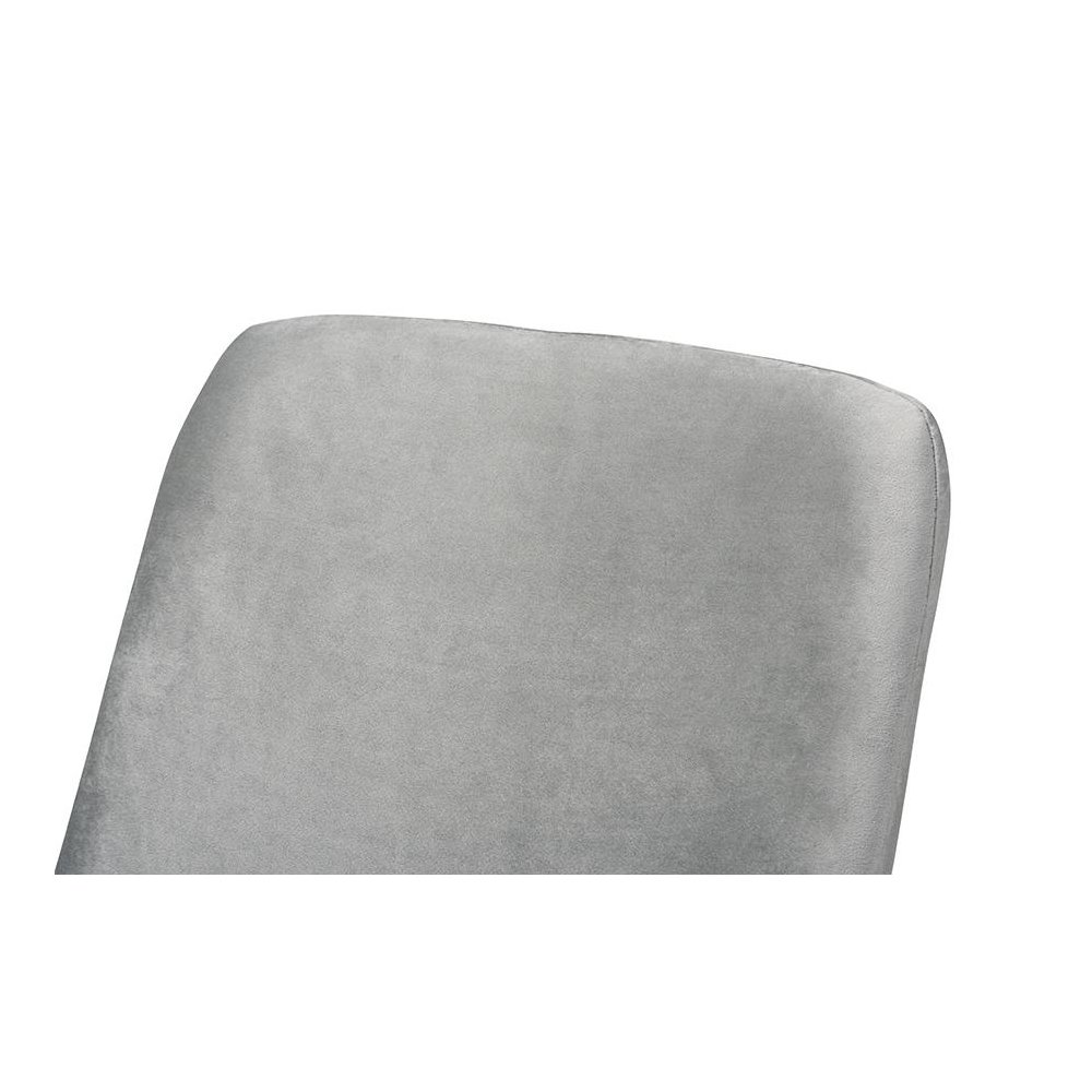 Sennet Glam and Luxe Grey Velvet Fabric Upholstered Gold Finished Armchair. Picture 5