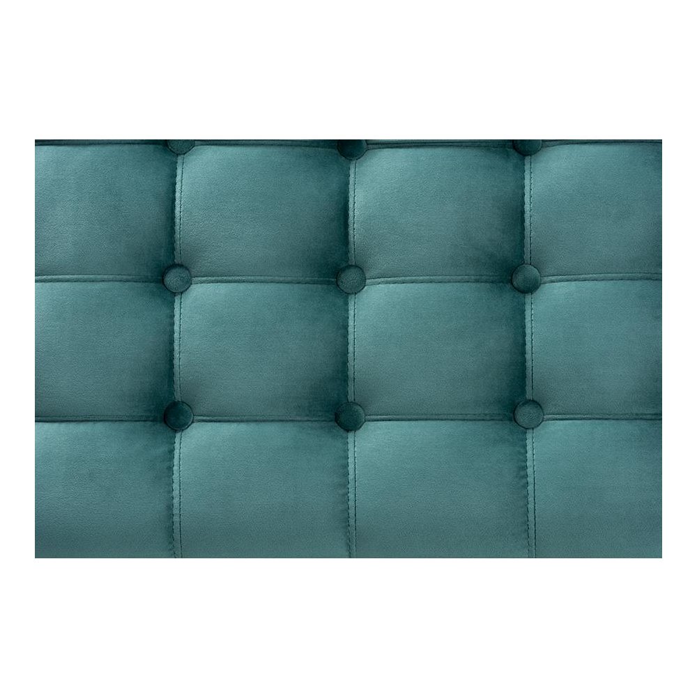 Teal Blue Velvet Fabric Upholstered Button-Tufted Storage Ottoman Bench. Picture 6