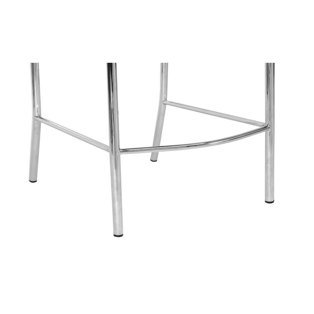 Black Bonded Leather Upholstered 2-Piece Counter Stool Set. Picture 2