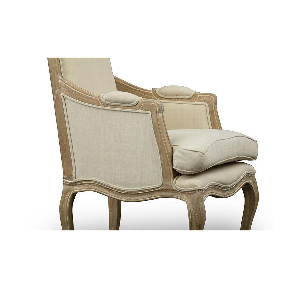 Baxton Studio Nivernais Wood Traditional French Accent Chair. Picture 4