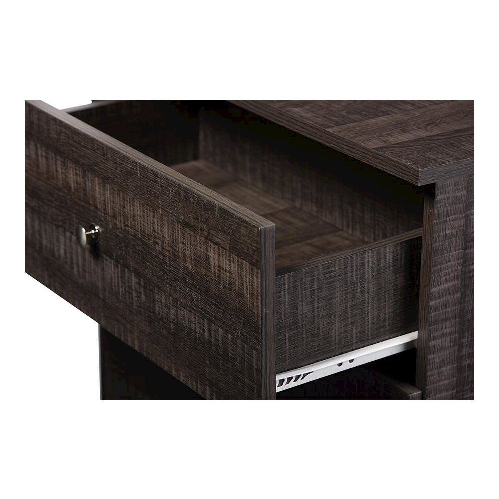 Decon Modern and Contemporary Espresso Brown Wood 3-Drawer Storage Chest. Picture 4