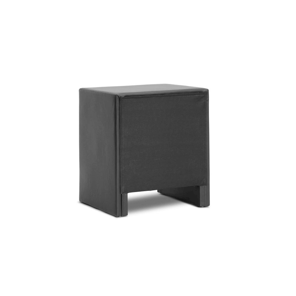 Baxton Studio Frey Black Upholstered Modern Nightstand. Picture 2