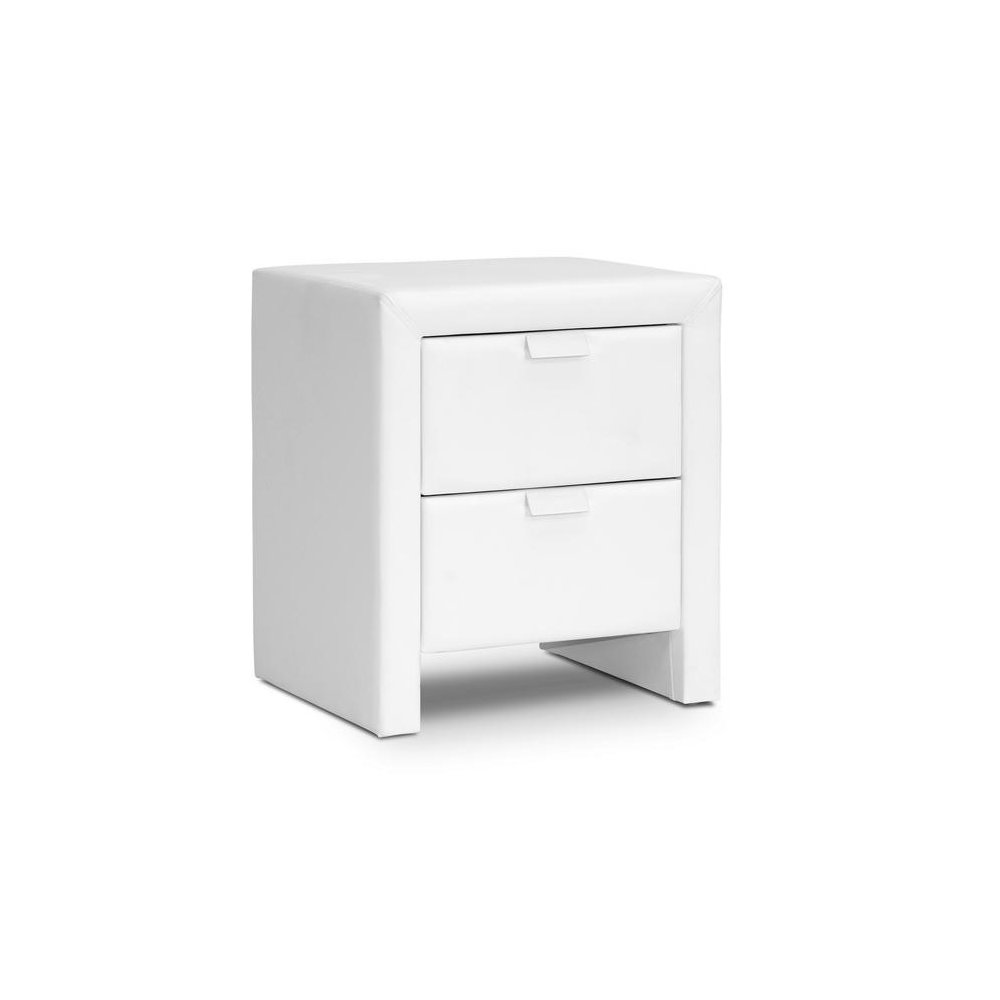 Baxton Studio Frey White Upholstered Modern Nightstand. Picture 4