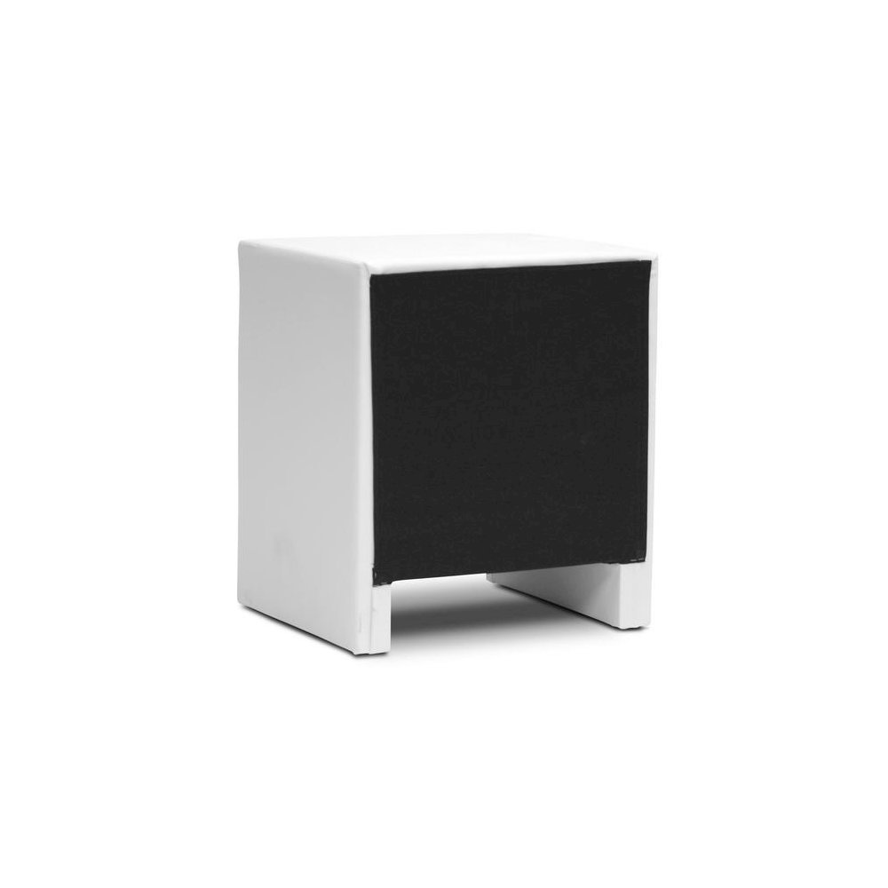 Baxton Studio Frey White Upholstered Modern Nightstand. Picture 2