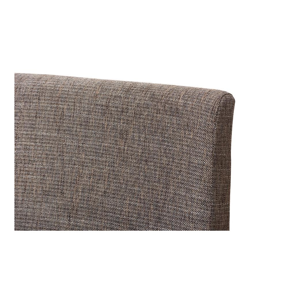 Walnut Wood Finishing and Gravel Fabric Upholstered Dining Side Chair (Set of 2). Picture 4