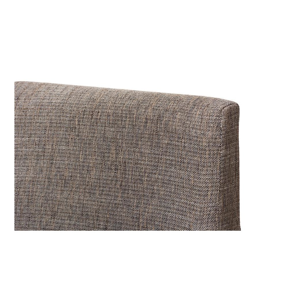 Walnut Wood Finishing and Gravel Fabric Upholstered Arm Chair (Set of 2). Picture 4