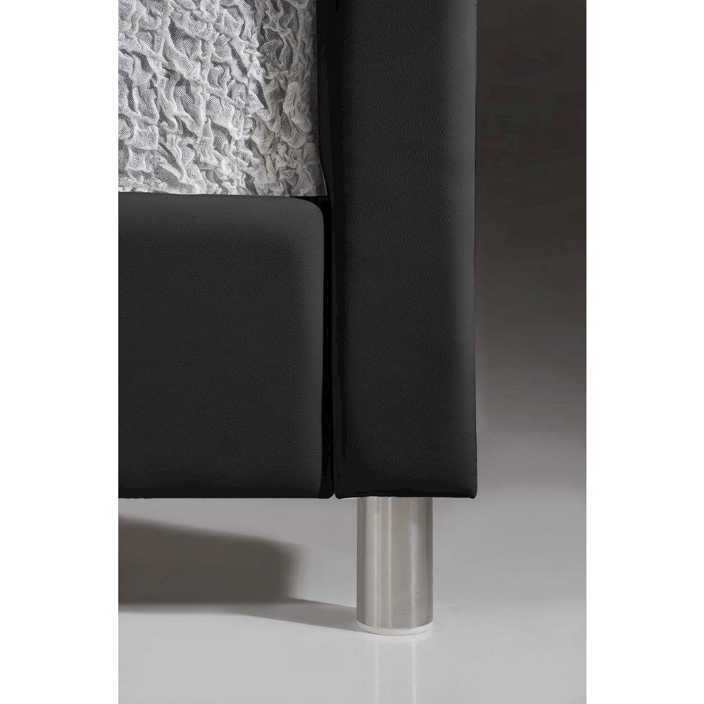 Baxton Studio Carlotta Black Modern Bed with Upholstered Headboard - Queen Size. Picture 3