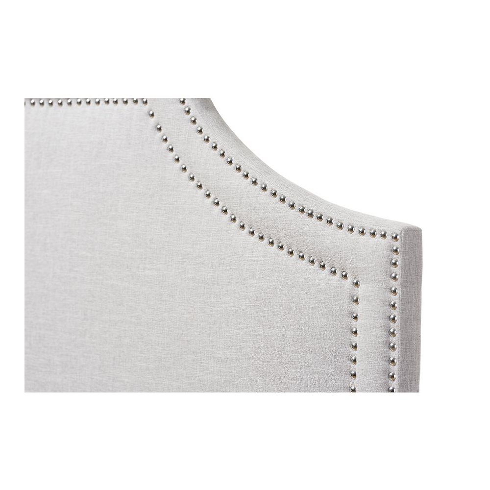 Grayish Beige Fabric Upholstered Full Size Headboard. Picture 3