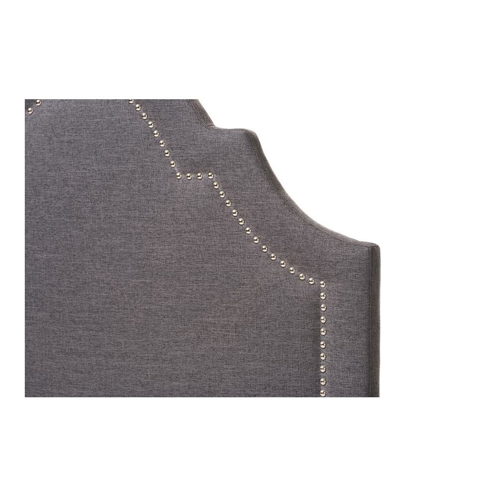 Rita Modern and Contemporary Dark Grey Fabric Upholstered Twin Size Headboard. Picture 3