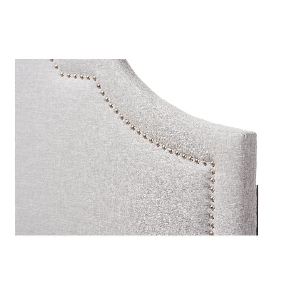 Grayish Beige Fabric Upholstered Full Size Headboard. Picture 3