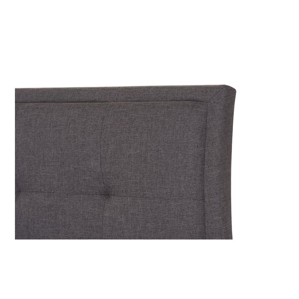 Lea Modern and Contemporary Dark Grey Fabric Queen Size Storage Platform Bed. Picture 5