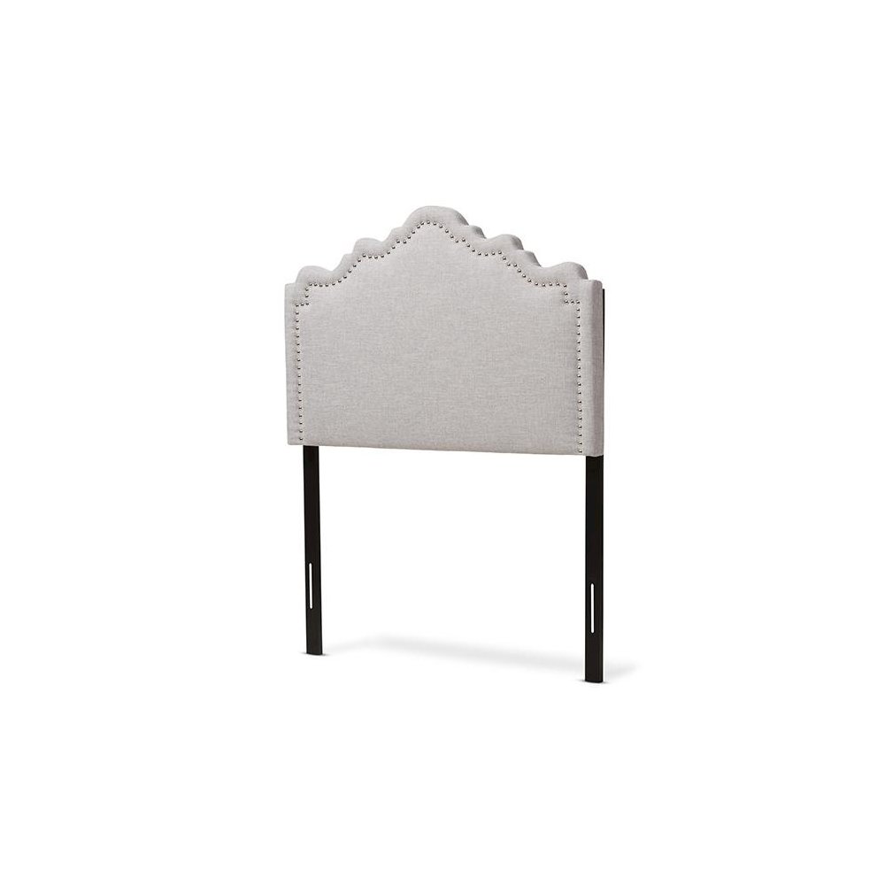 Nadeen Modern and Contemporary Greyish Beige Fabric Twin Size Headboard. Picture 1