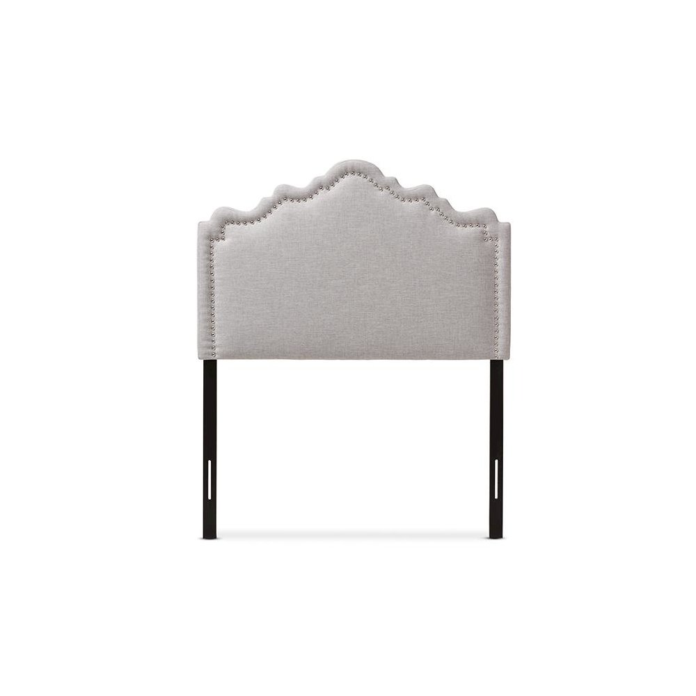 Nadeen Modern and Contemporary Greyish Beige Fabric Twin Size Headboard. Picture 2