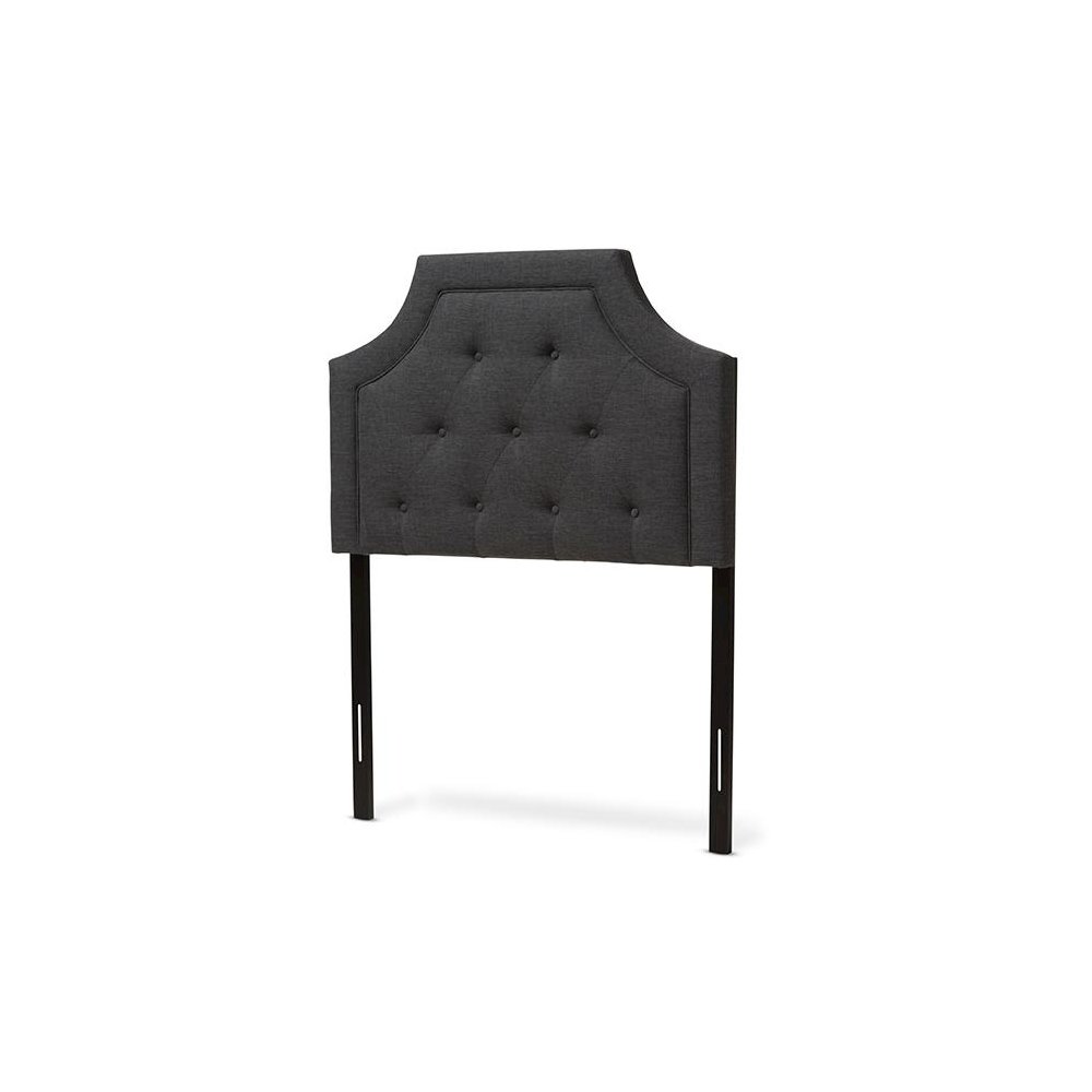 Baxton Studio Mars Modern and Contemporary Dark Grey Fabric Twin Size Headboard. Picture 1