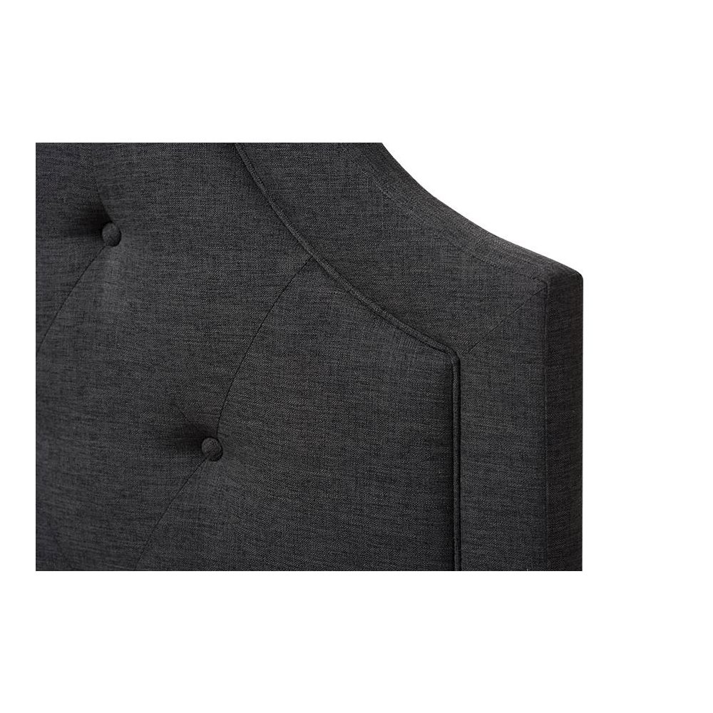 Baxton Studio Mars Modern and Contemporary Dark Grey Fabric Twin Size Headboard. Picture 3