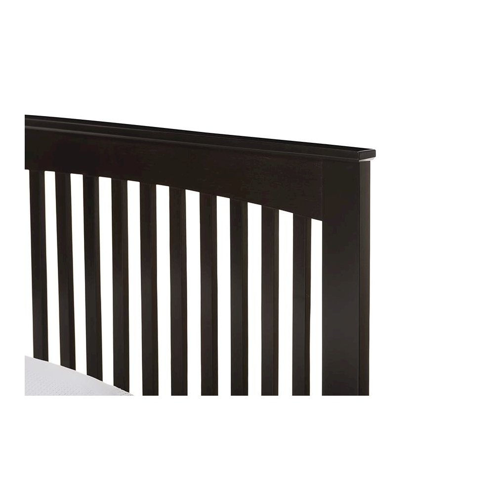 Hevea Twin Size Dark Brown Solid Wood Platform Bed with Guest Trundle Bed. Picture 3