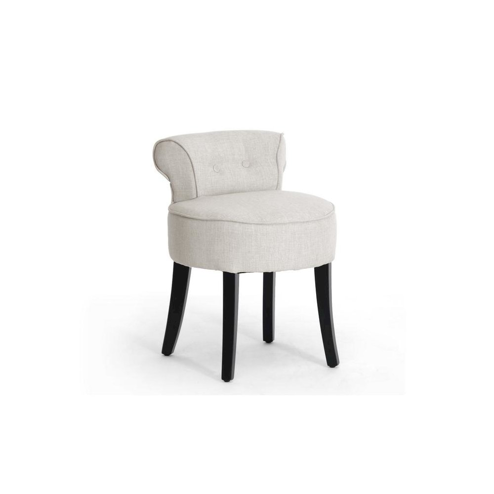 Baxton Studio Millani Beige Linen Modern Lounge Stool. Picture 5