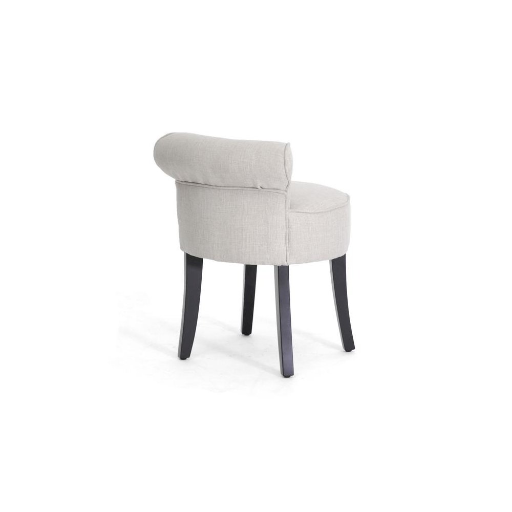 Baxton Studio Millani Beige Linen Modern Lounge Stool. Picture 2