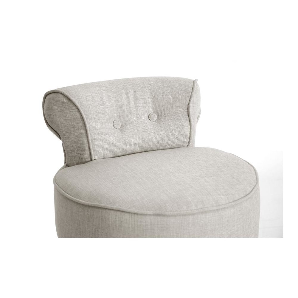Baxton Studio Millani Beige Linen Modern Lounge Stool. Picture 3