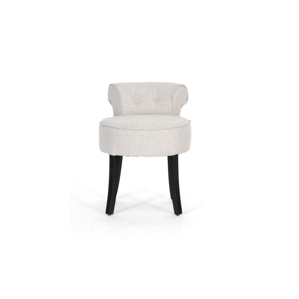 Baxton Studio Millani Beige Linen Modern Lounge Stool. Picture 4