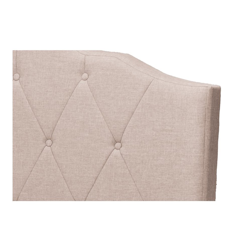 Juliet Light Brown Tufted King Size Bed. Picture 2