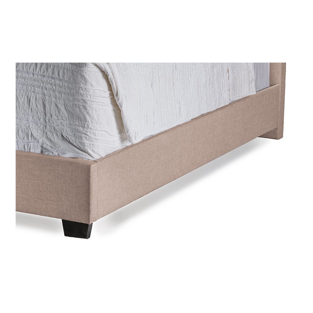 Juliet Light Brown Tufted King Size Bed. Picture 3
