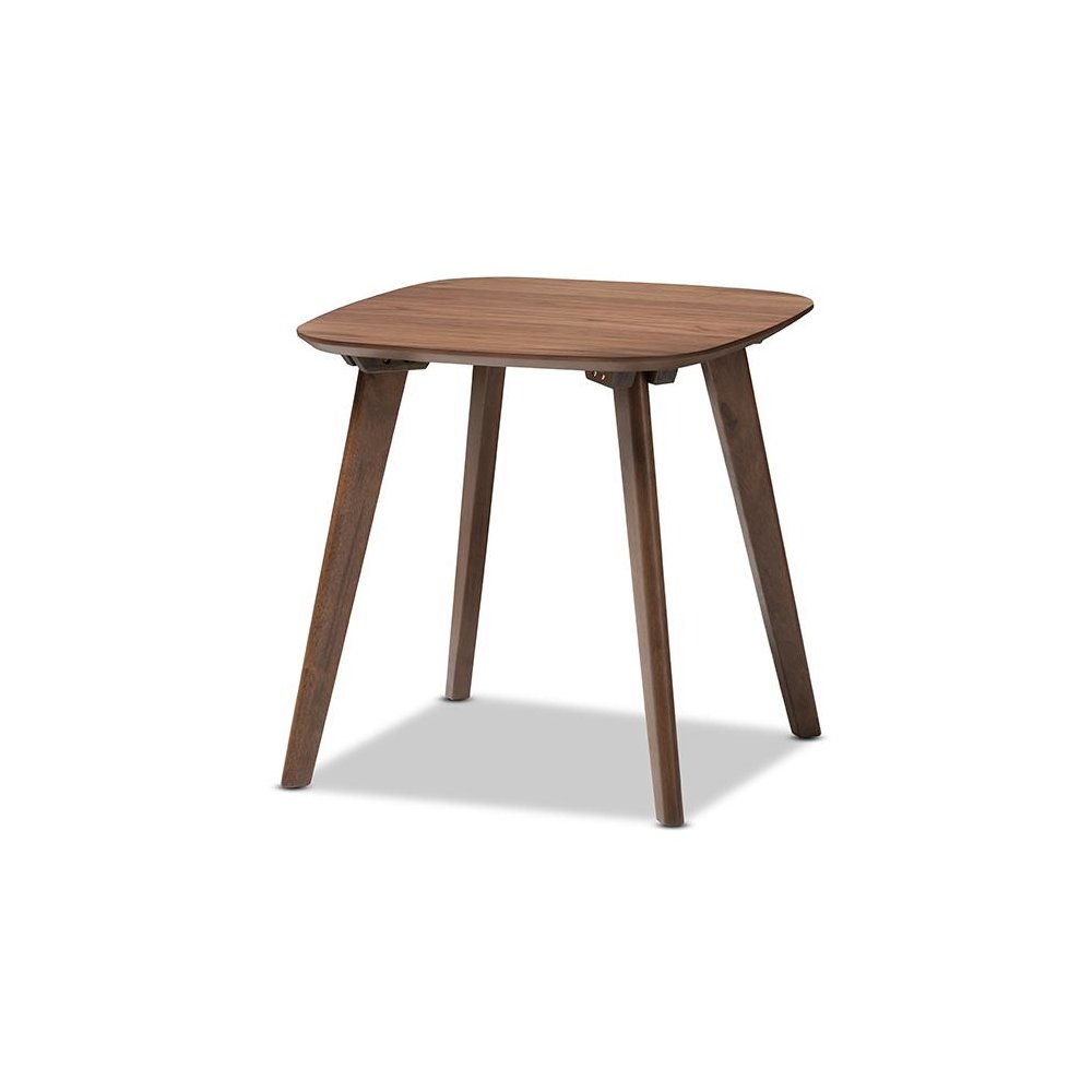 Baxton Studio Dahlia Mid-Century Modern Walnut Wood End Table. Picture 1