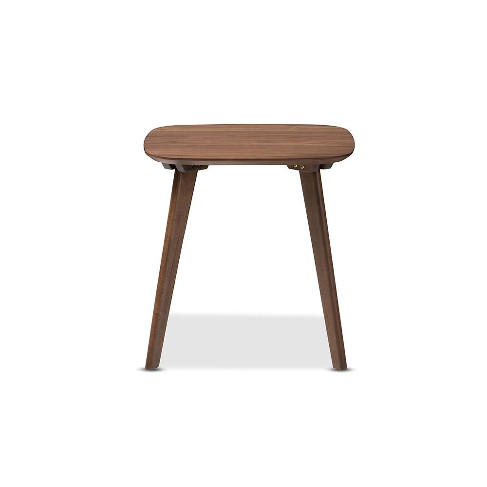 Baxton Studio Dahlia Mid-Century Modern Walnut Wood End Table. Picture 2